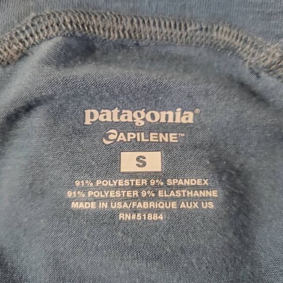 Patagonia Capilene Mens Midweight Layer 1/2 Zip Pullover Size S Long Sleeve Blue - Picture 5 of 9